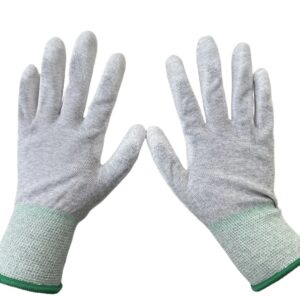 ESD Safety Work Gloves, Carbon Fiber PU Coated Finger