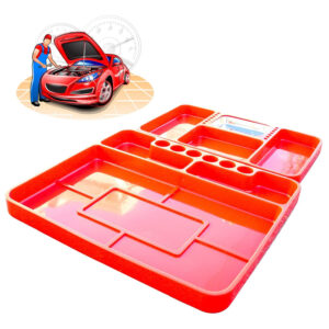 2 Piece Automotive Non-Slip Flexible Silicone Tool Organizer Trays
